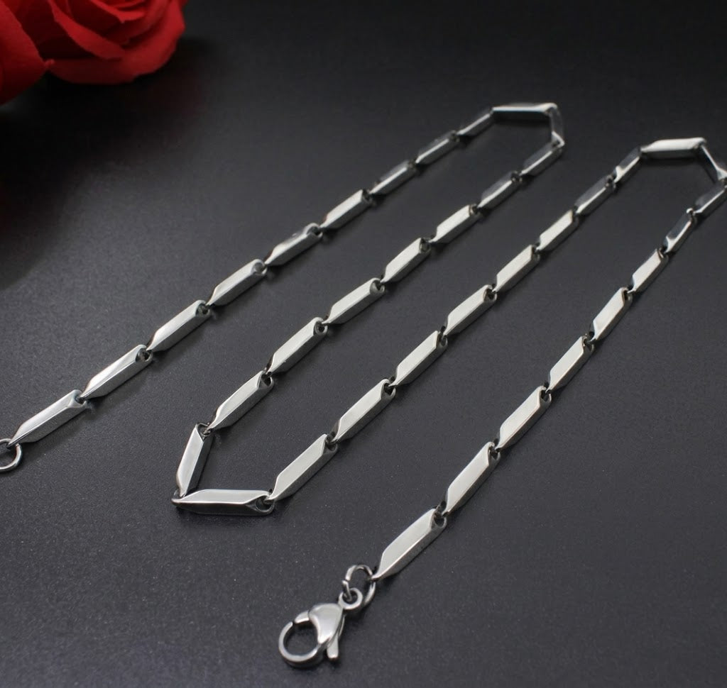 Rice Chain - Luxurious Silver Chain Necklace