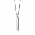 Silver Luxury Bar Pendant Neckklace
