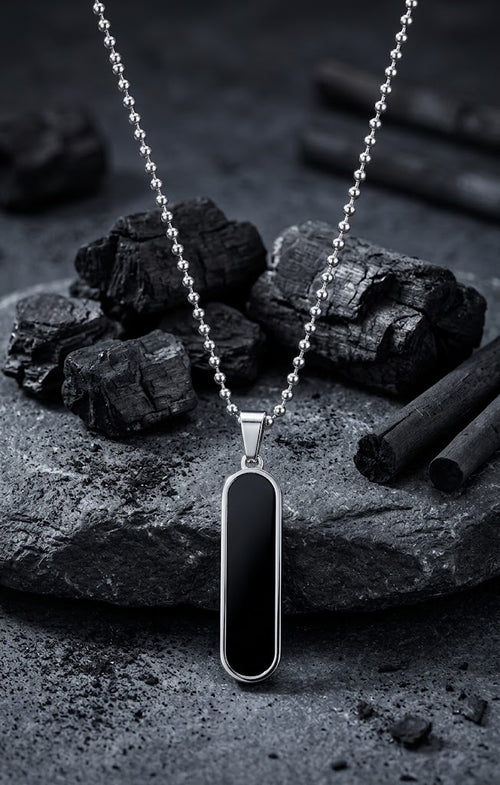 Bar Pendant Necklace - Stylish Stainless Steel