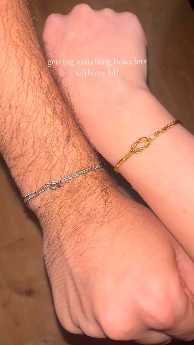 Couples Love Knot Bracelets ( Pack of Golden and Silver )