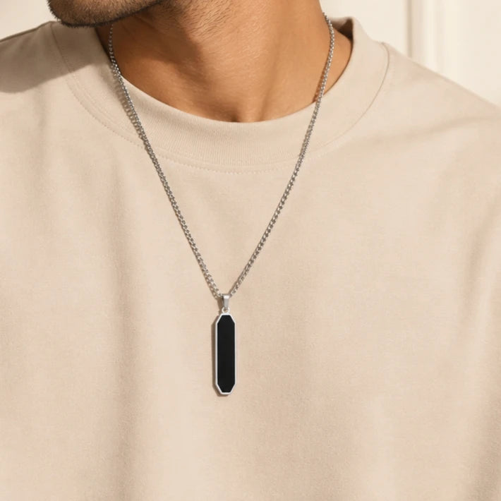 Bar Pendant Necklace - Stylish Stainless Steel